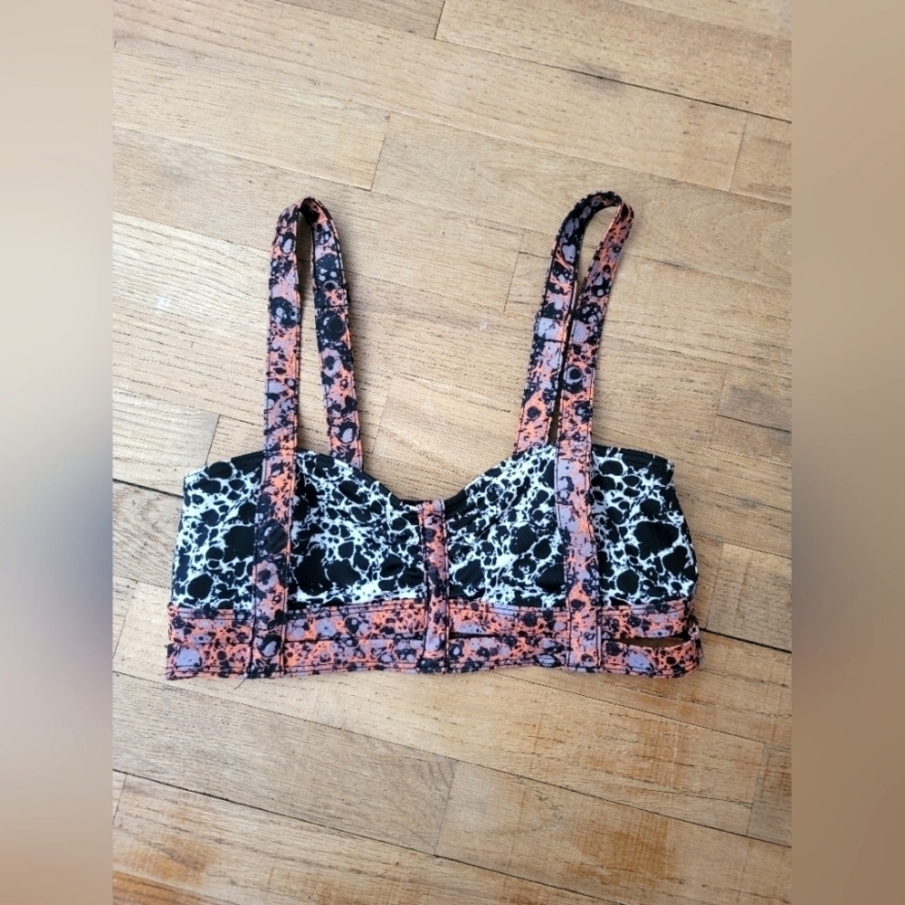 RVCA,  Multi-Color Strappy Bikini Top, Adjustable Shoulder Straps, Size‎ Small